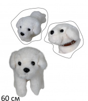 ПЕС БЕЛЫЙ БОЛ, 60 СМ купить оптом и в розницу ПЕС БЕЛЫЙ БОЛ, 60 СМ купить оптом и в розницу на базе игрушек